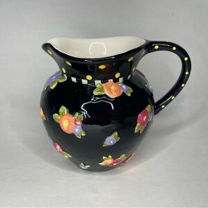 VTG Mary Engelbreit Floral Cottage Collection Creamer Milk Syrup 1998 Picnic 4"